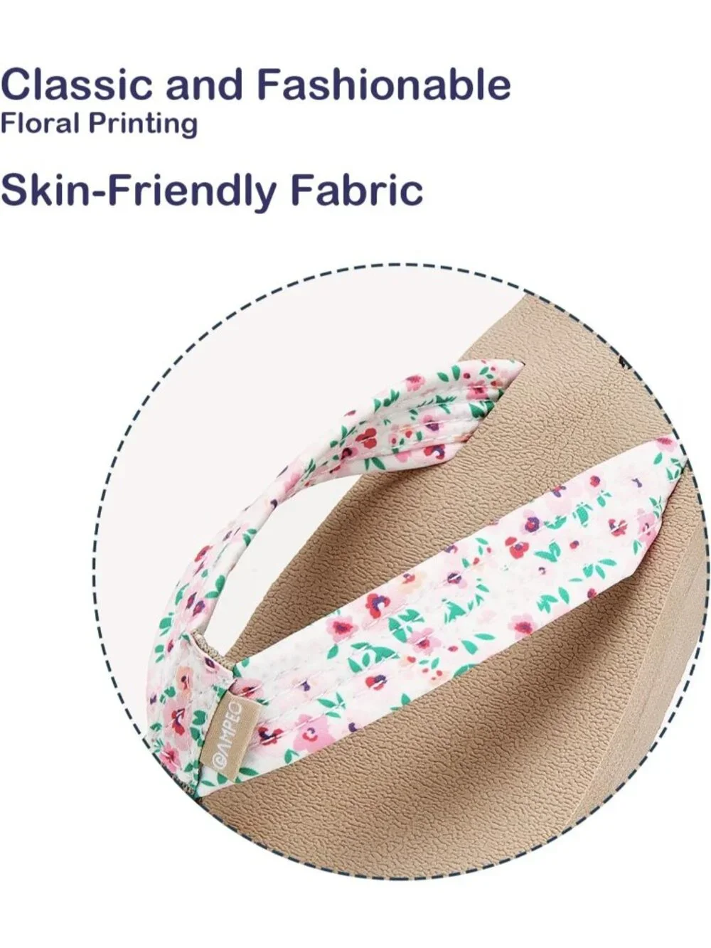 Women's Floral Pink Comfortable Flip Flops Summer Beach Casual Thong Sandals
